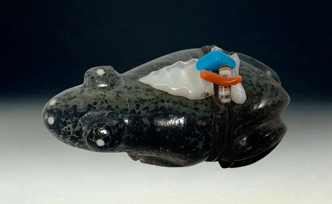 Native Zuni Carved Stone Frog Fetish By Anderson Weahkee (d.)