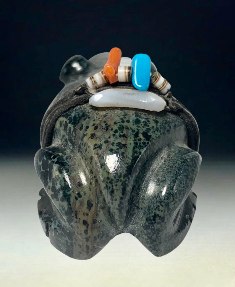 Native Zuni Carved Stone Frog Fetish By Anderson Weahkee (d.)