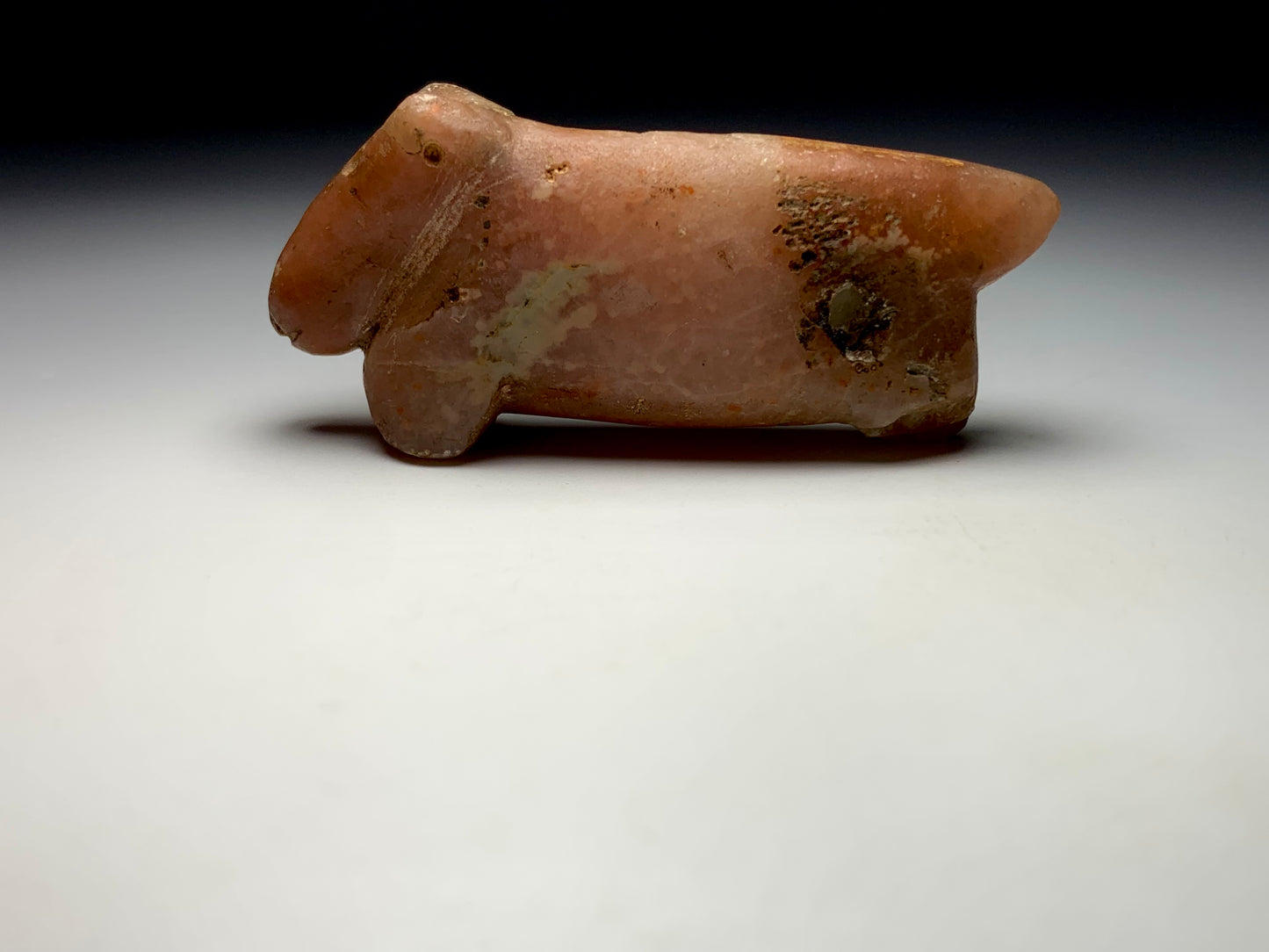 Mid Century Native Zuni Carved Stone Bear Fetish By Leo Poblano (d.)