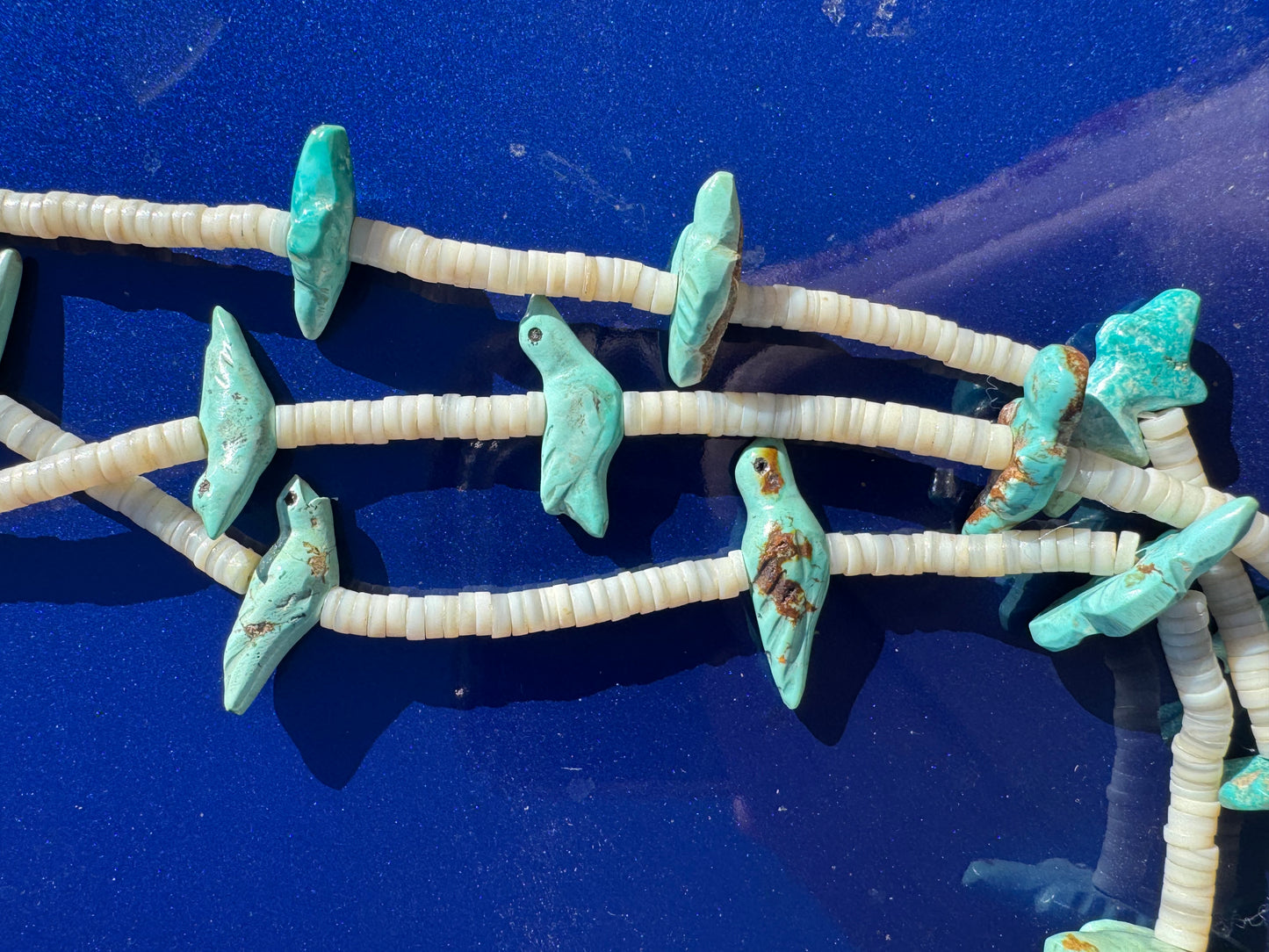 1940s Native Zuni Carved Multi Stone Fetish Necklace By Leekya Deyuse (d.) & David Tsikewa (d.)