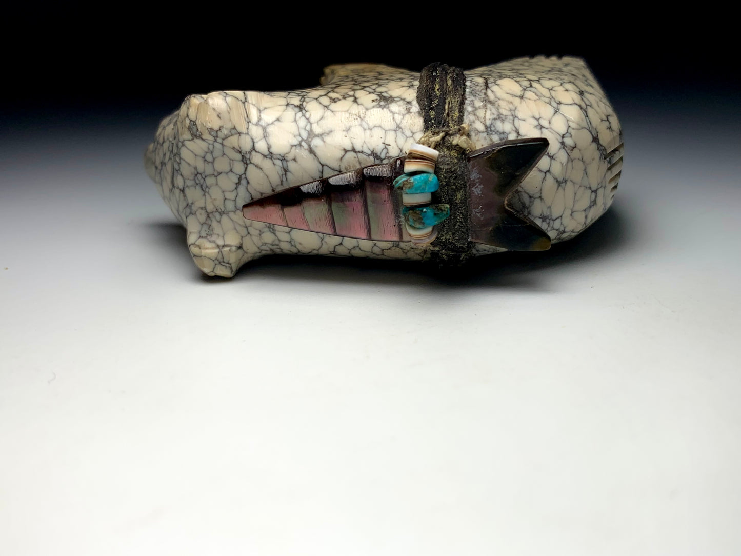 1970s Native Zuni Carved Stone Bear Fetish By Rignie Boone (d.)