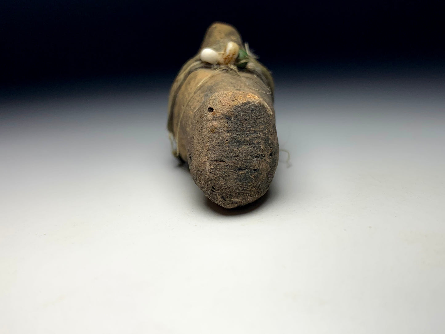 Rare Late 19th Century Native Zuni Carved Deer Antler Bear Fetish