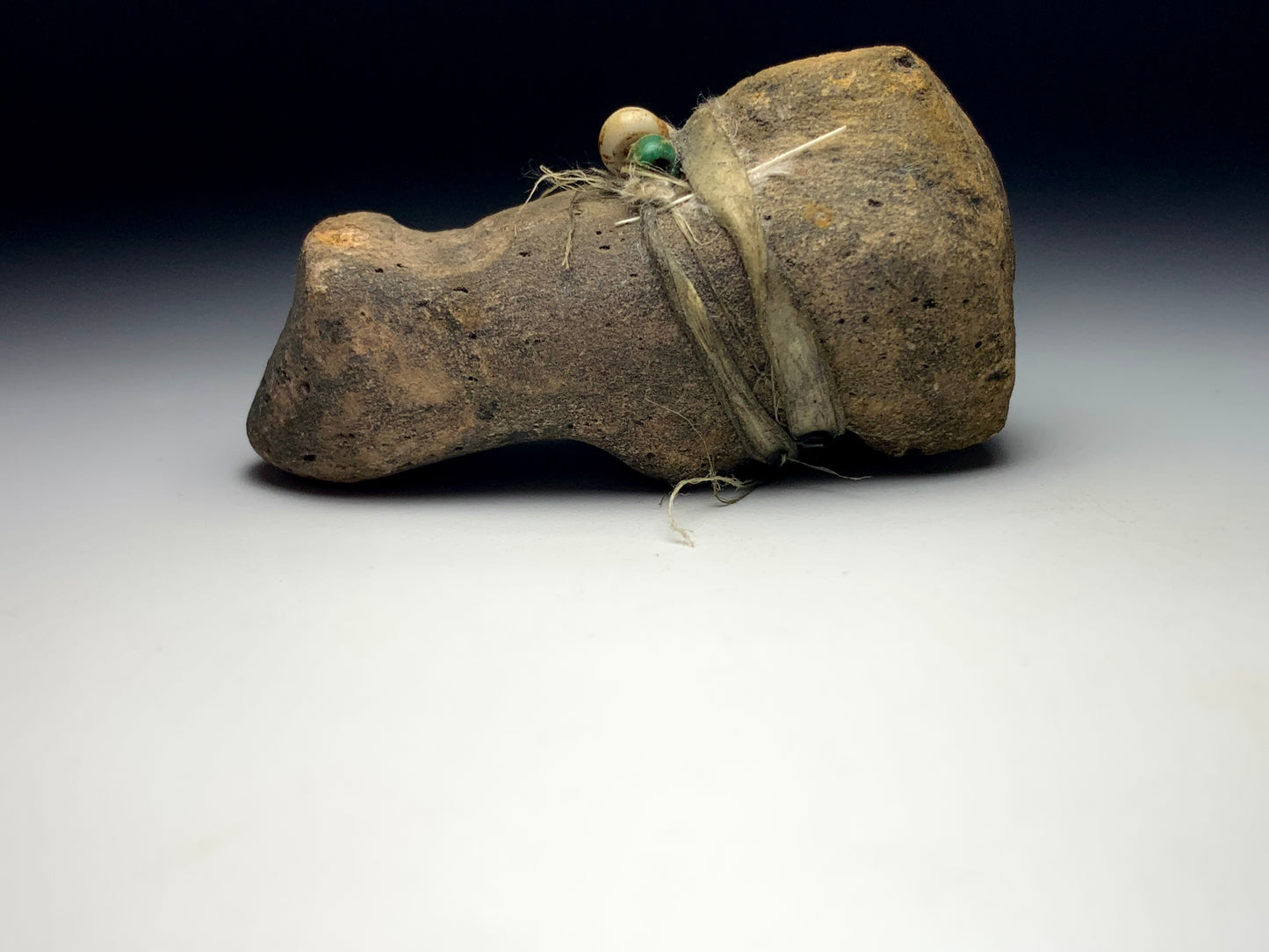 Rare Late 19th Century Native Zuni Carved Deer Antler Bear Fetish