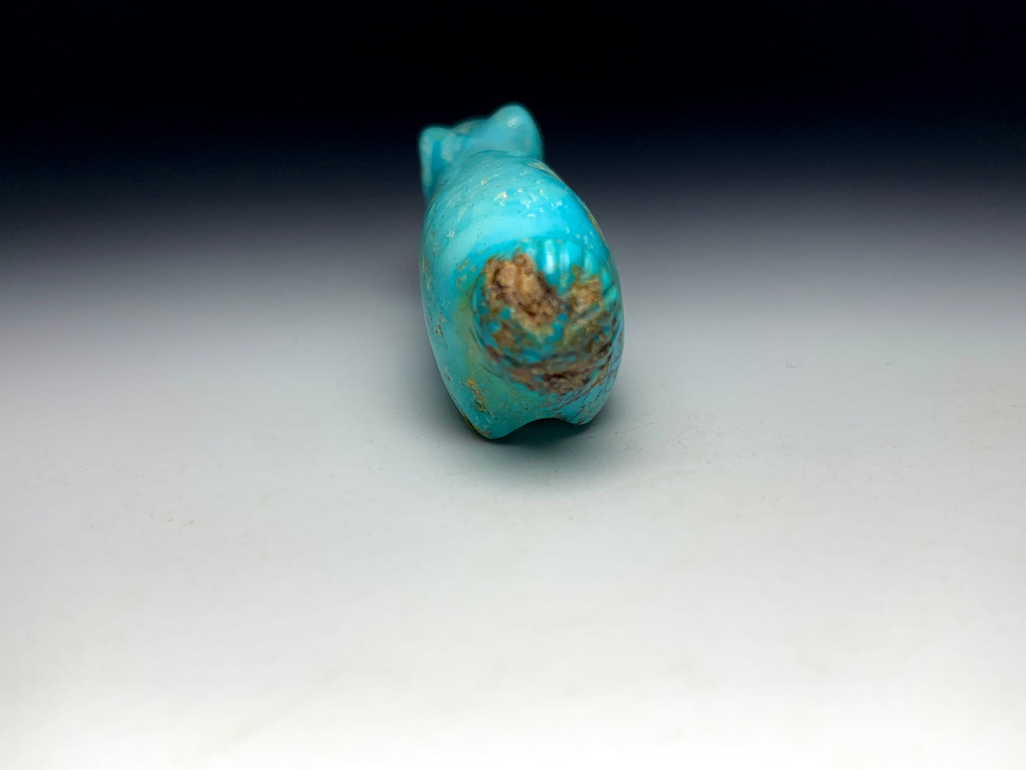 1970s Native Zuni Carved Turquoise Bear Fetish By Pete & Dinah Gasper (d.)