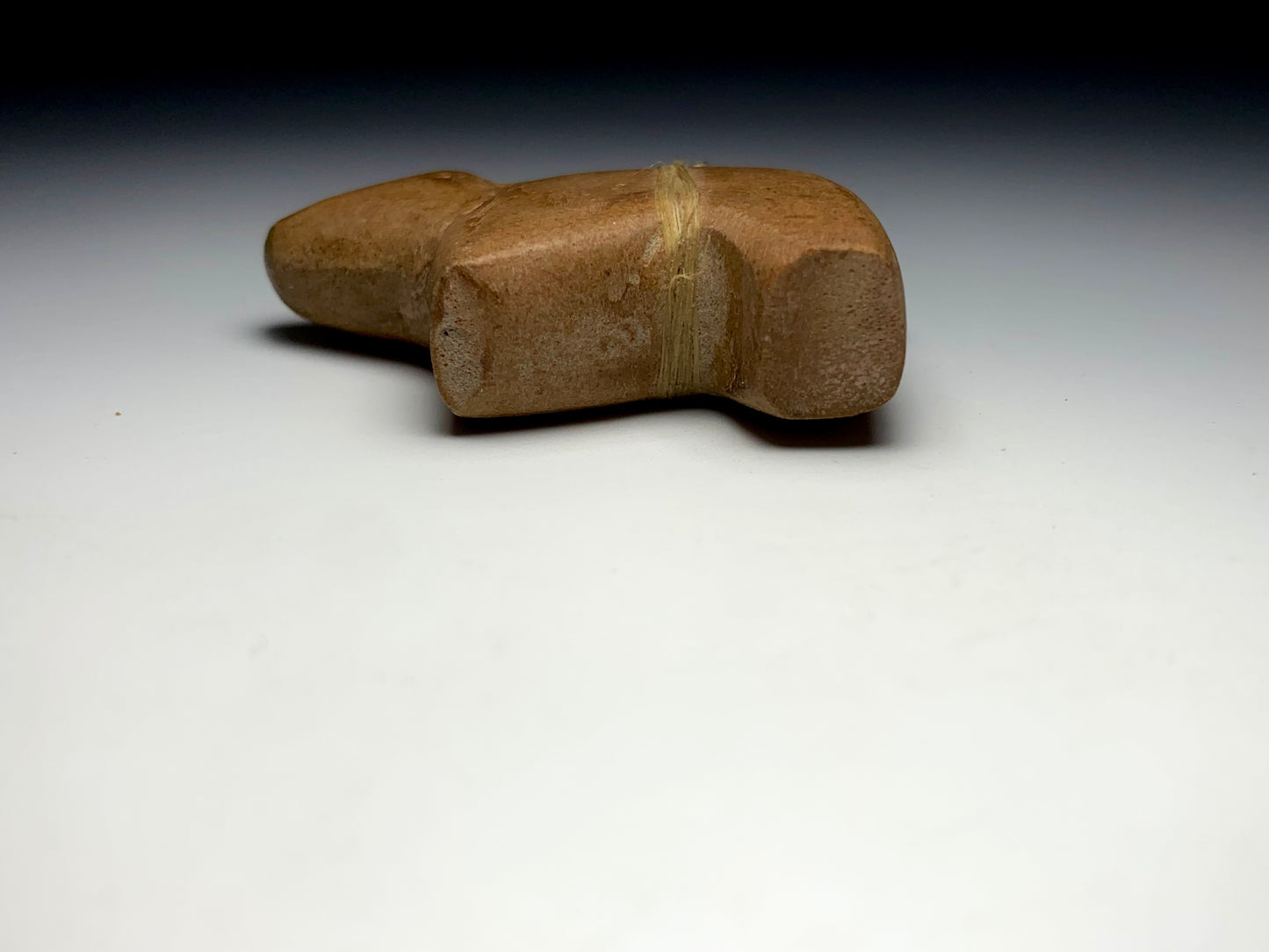 Mid Century Native Zuni Carved Travertine Bear Fetish By Leo Poblano (d.)