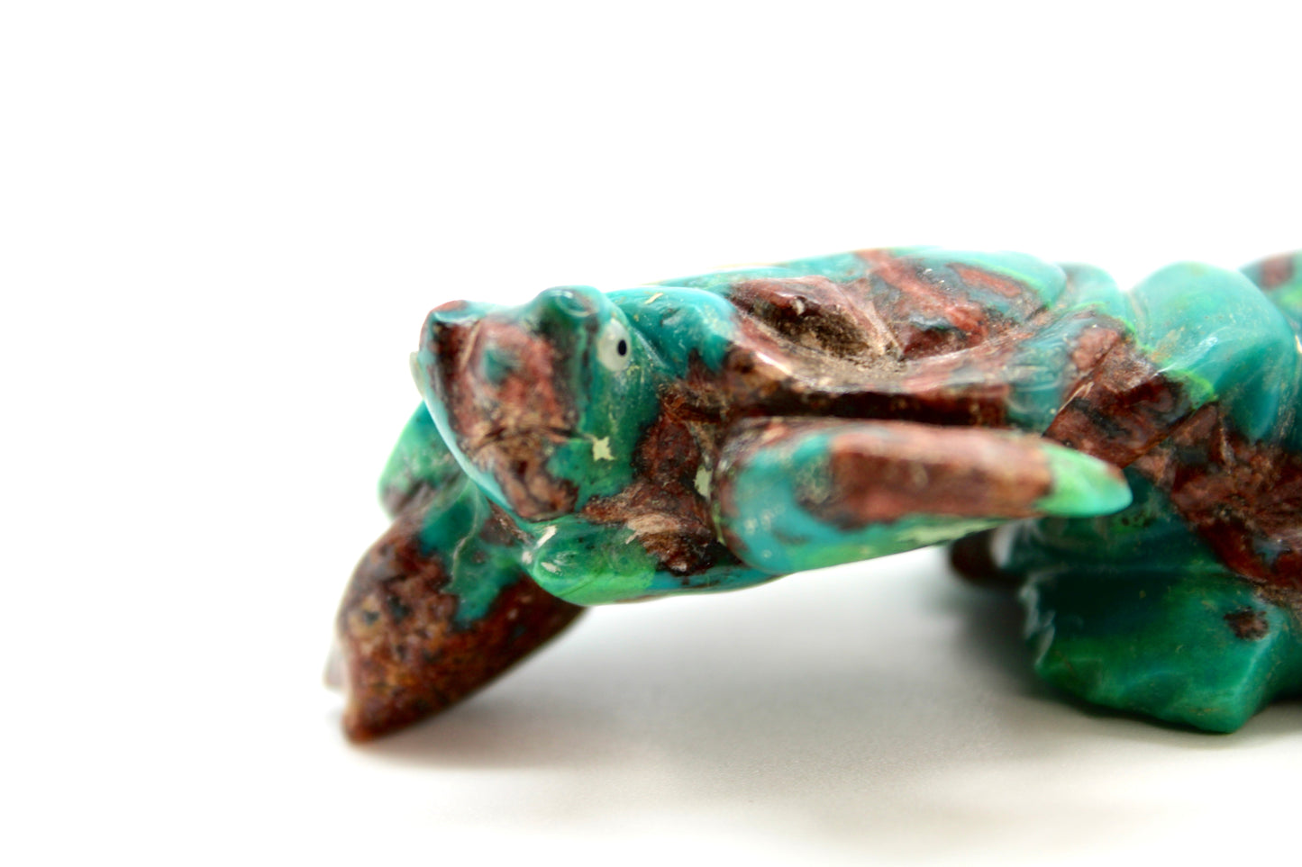 Finest Native Zuni Carved Royston Turquoise Turtle Pair Fetish Signed By Ron Laahty (d.)