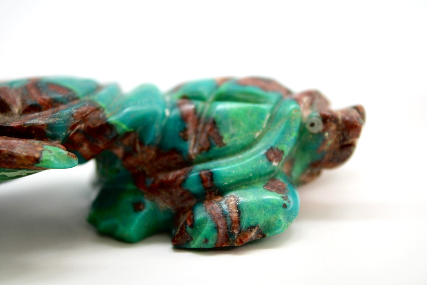 Finest Native Zuni Carved Royston Turquoise Turtle Pair Fetish Signed By Ron Laahty (d.)