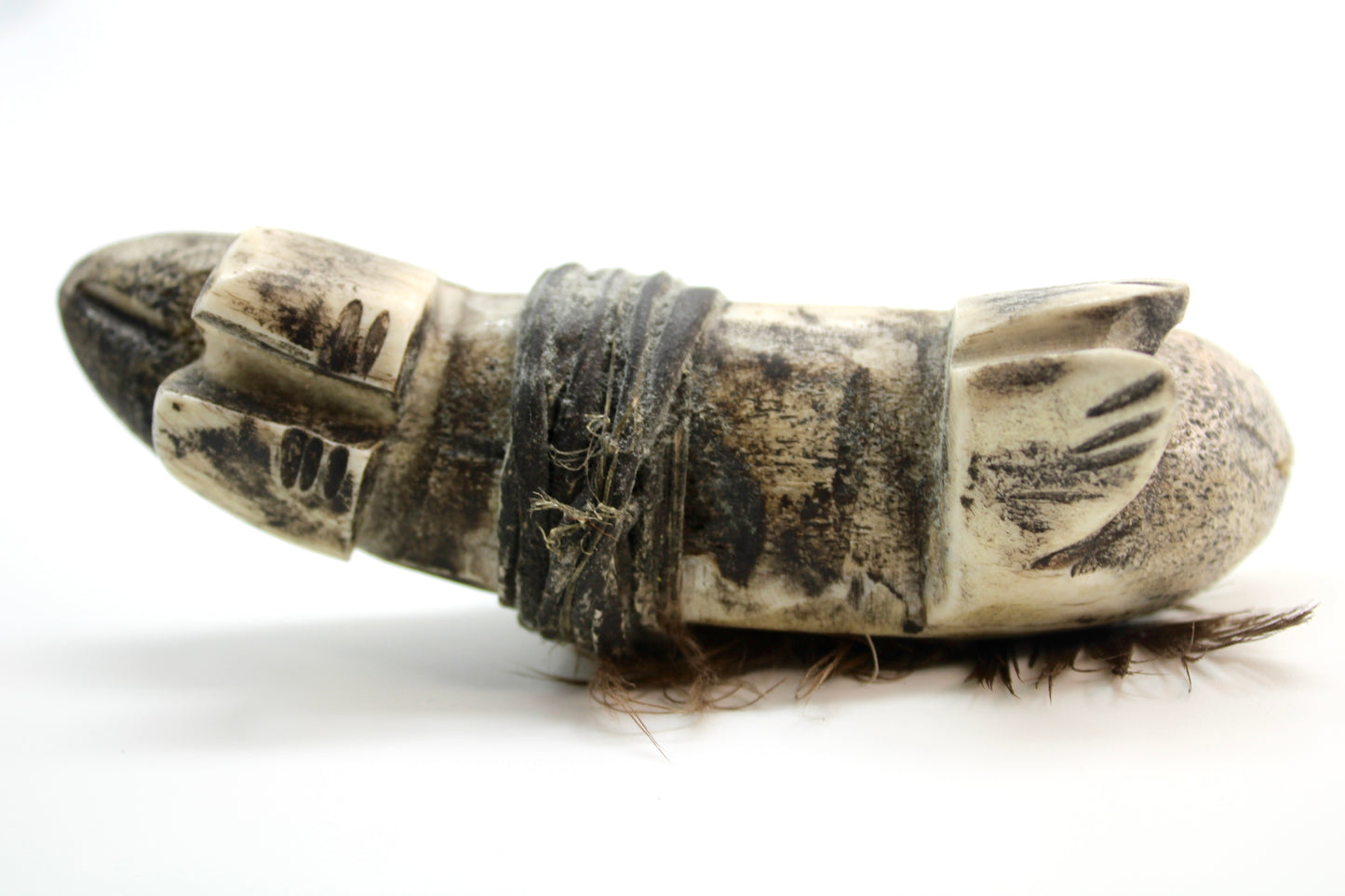 Finest Mid Century Native Zuni Carved Deer Antler By Teddy Weahkee (d.)