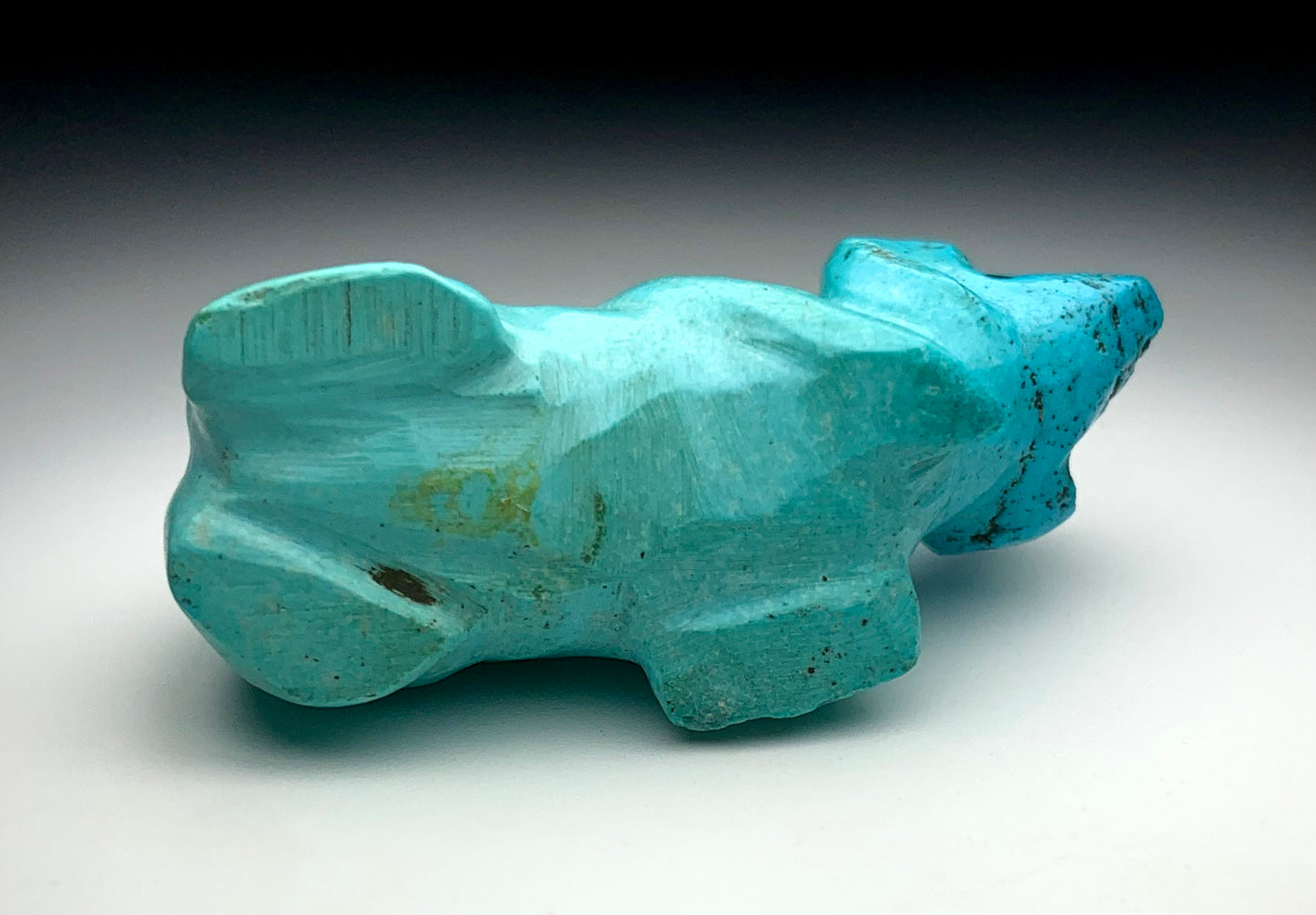 Mid Century Native Zuni Carved Turquoise Ram Fetish By David Tsikewa (d.)