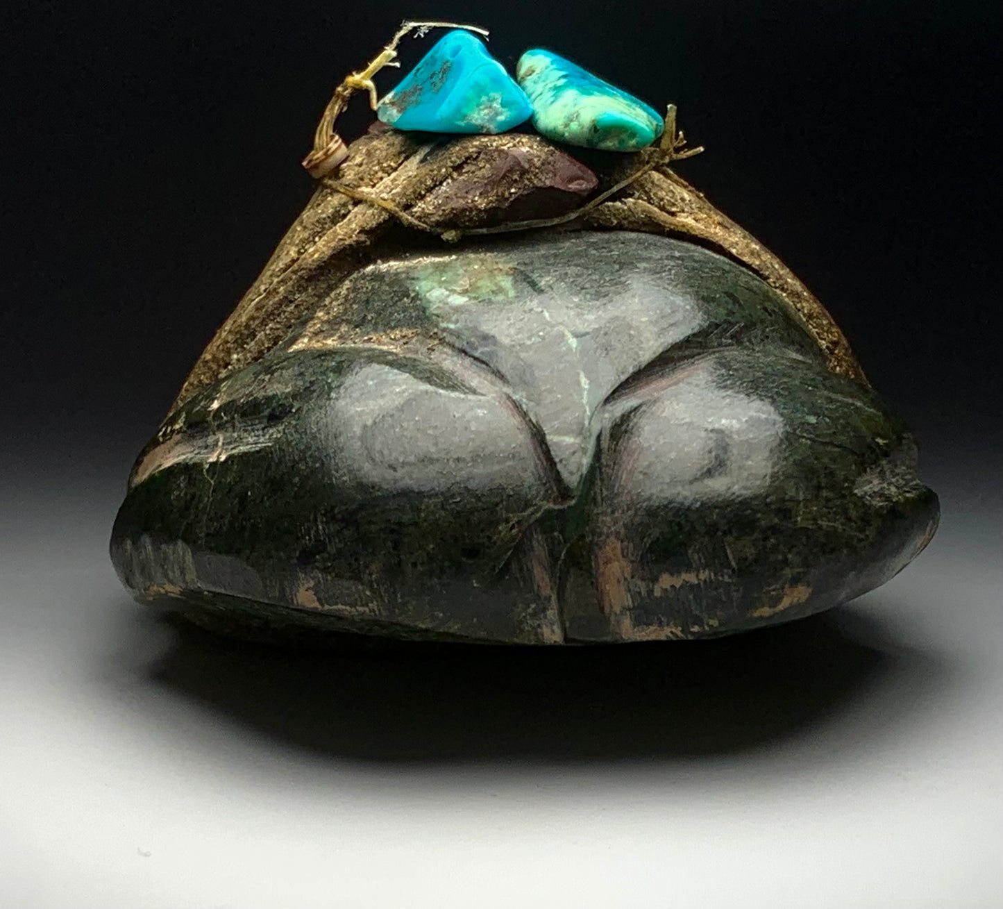 Mid Century Native Zuni Carved Serpentine Frog Fetish By Teddy Weahkee (d.)