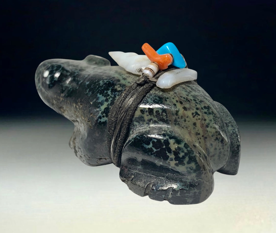 Native Zuni Carved Stone Frog Fetish By Anderson Weahkee (d.)