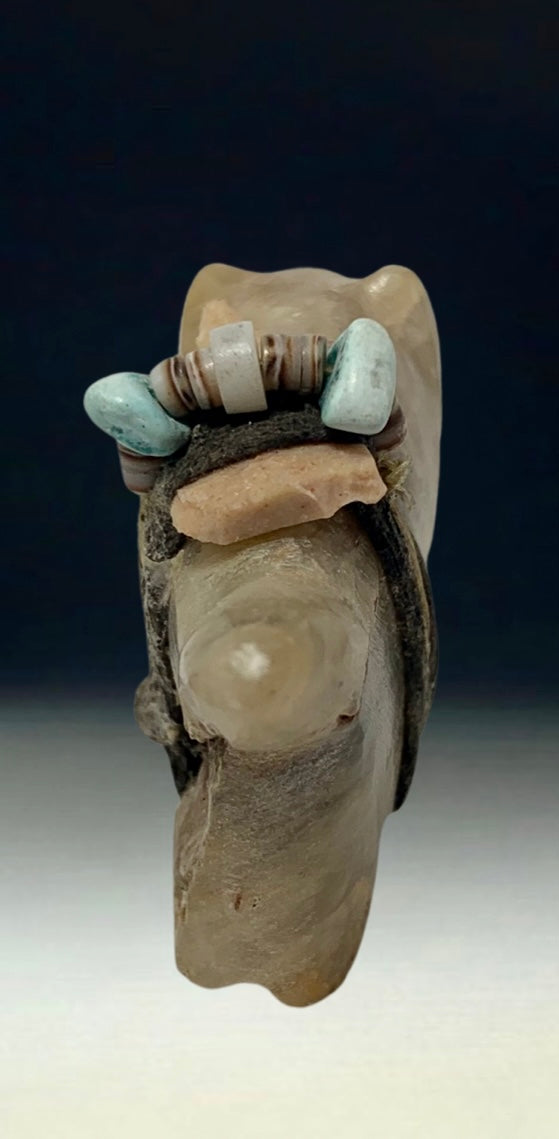 Mid Century Native Zuni Carved Stone Bear Fetish By Teddy Weahkee (d.)