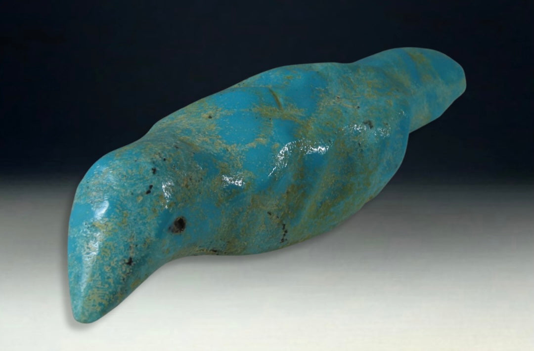 1970s Native Zuni Carved Turquoise Bird Fetish By Sarah Leekya (d.)